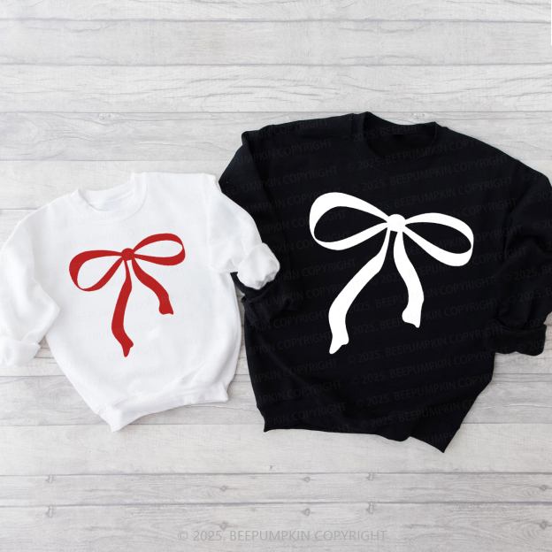 Bow Of Love Valentine's Day Matching Sweatshirts