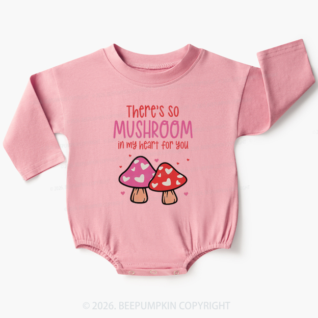 There's So Mushroom in My Heart for You Baby Bubble Romper Beepumpkin