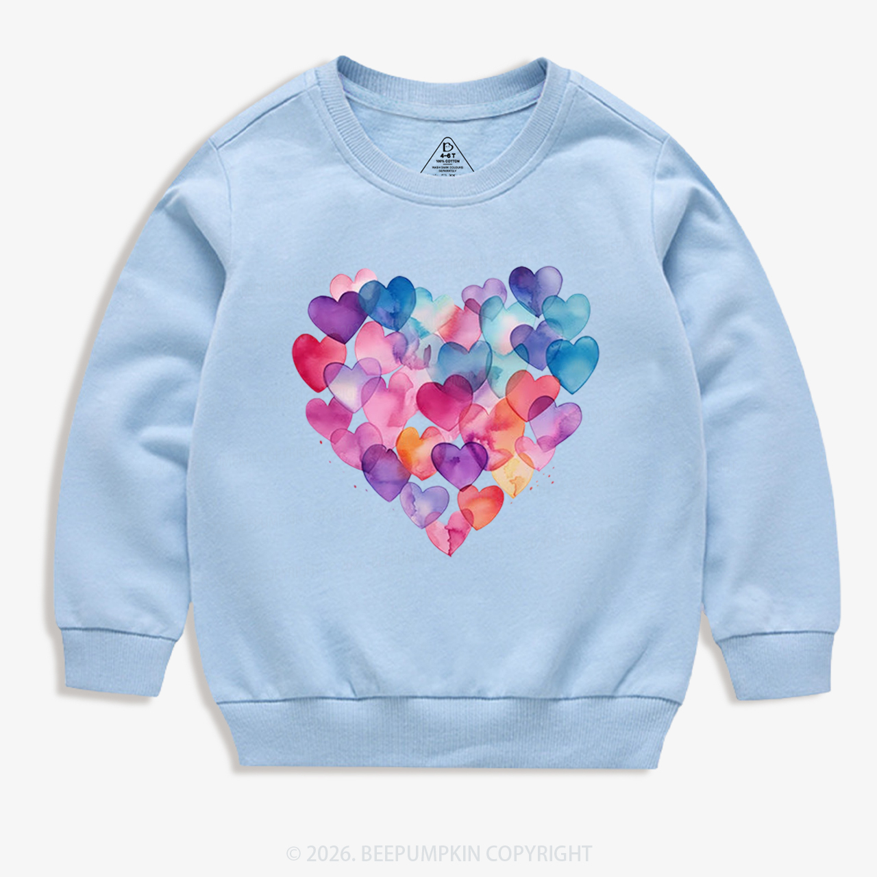 Layered Hearts Valentine's Day Kid's Sweatshirt