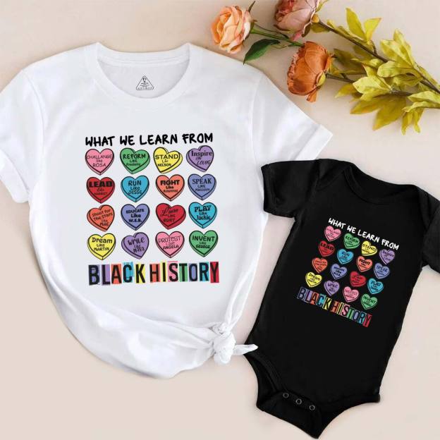 What We Learn From Black History Mom&Me Matching Tees