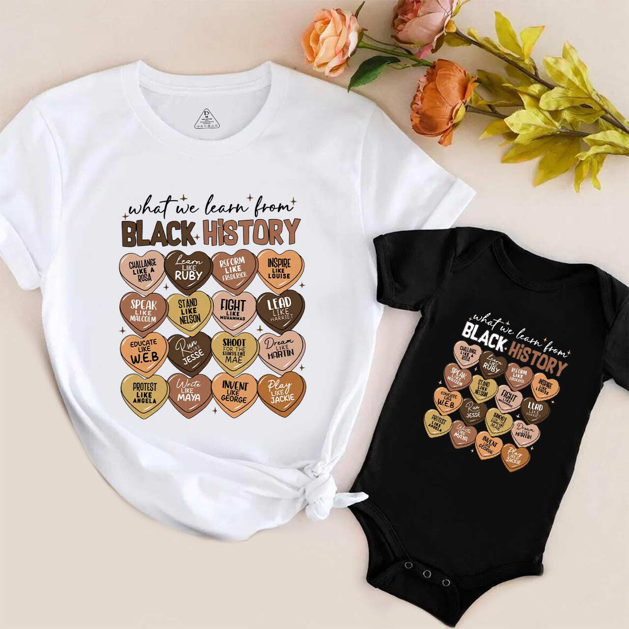 What We Learn From Black History Month Mom&Me Matching Tees