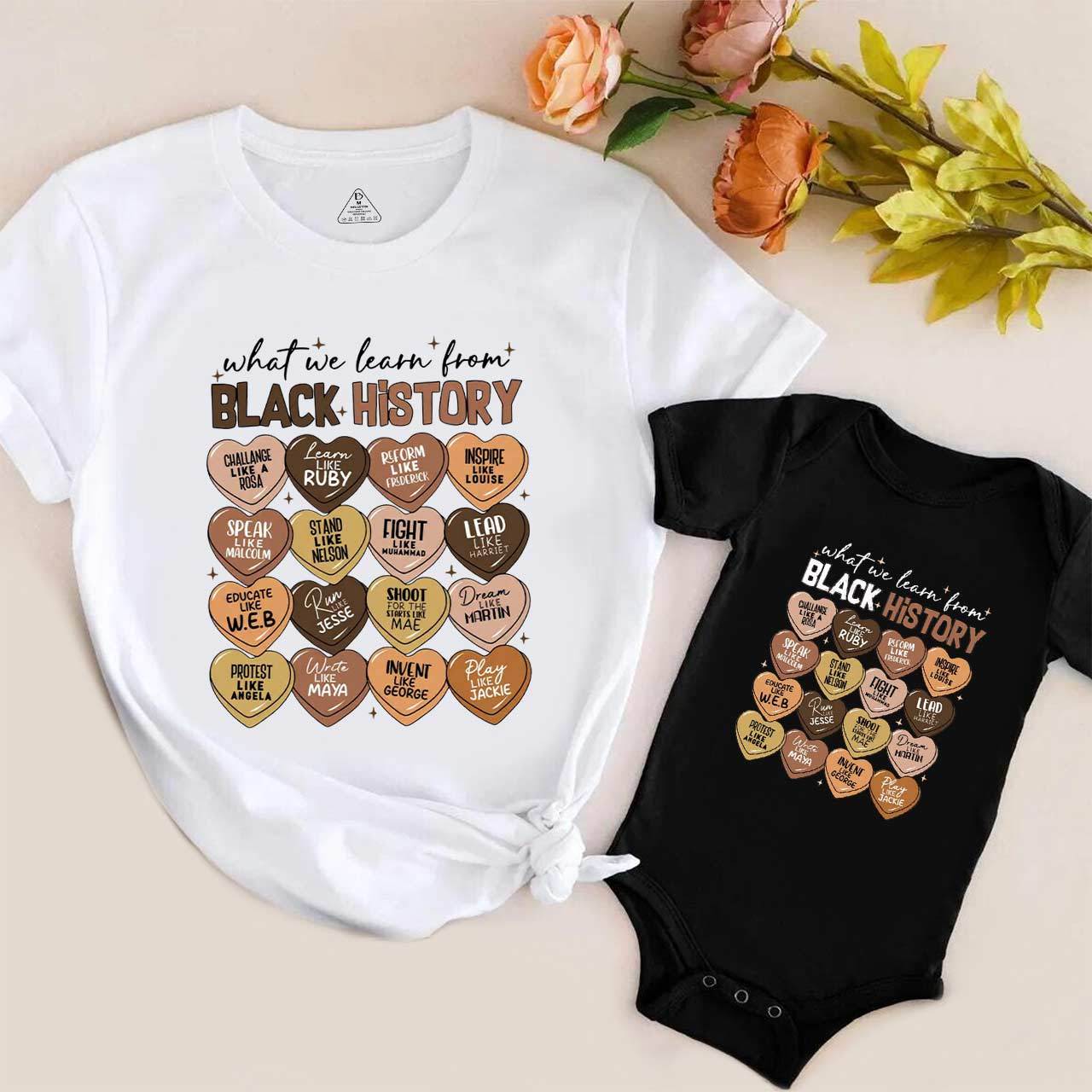 What We Learn From Black History Month Mom&Me Matching Tees
