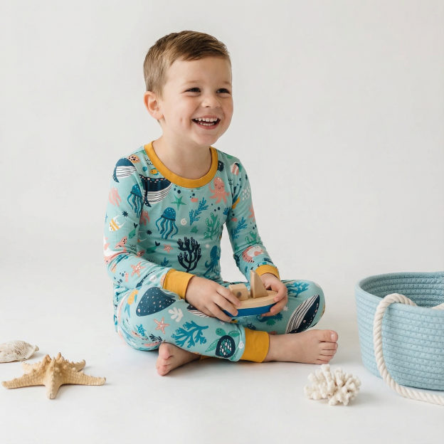 Under The Sea Dreams Two-Piece Pajama Set For Kids