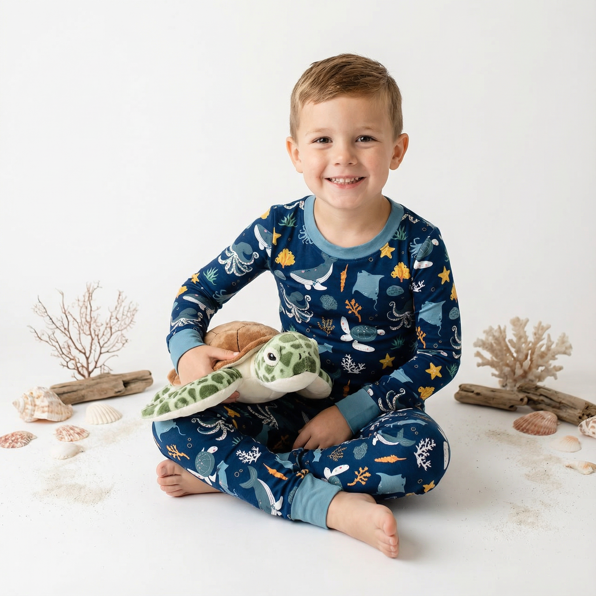 Midnight Ocean Dream Two-Piece Pajama Set For Kids