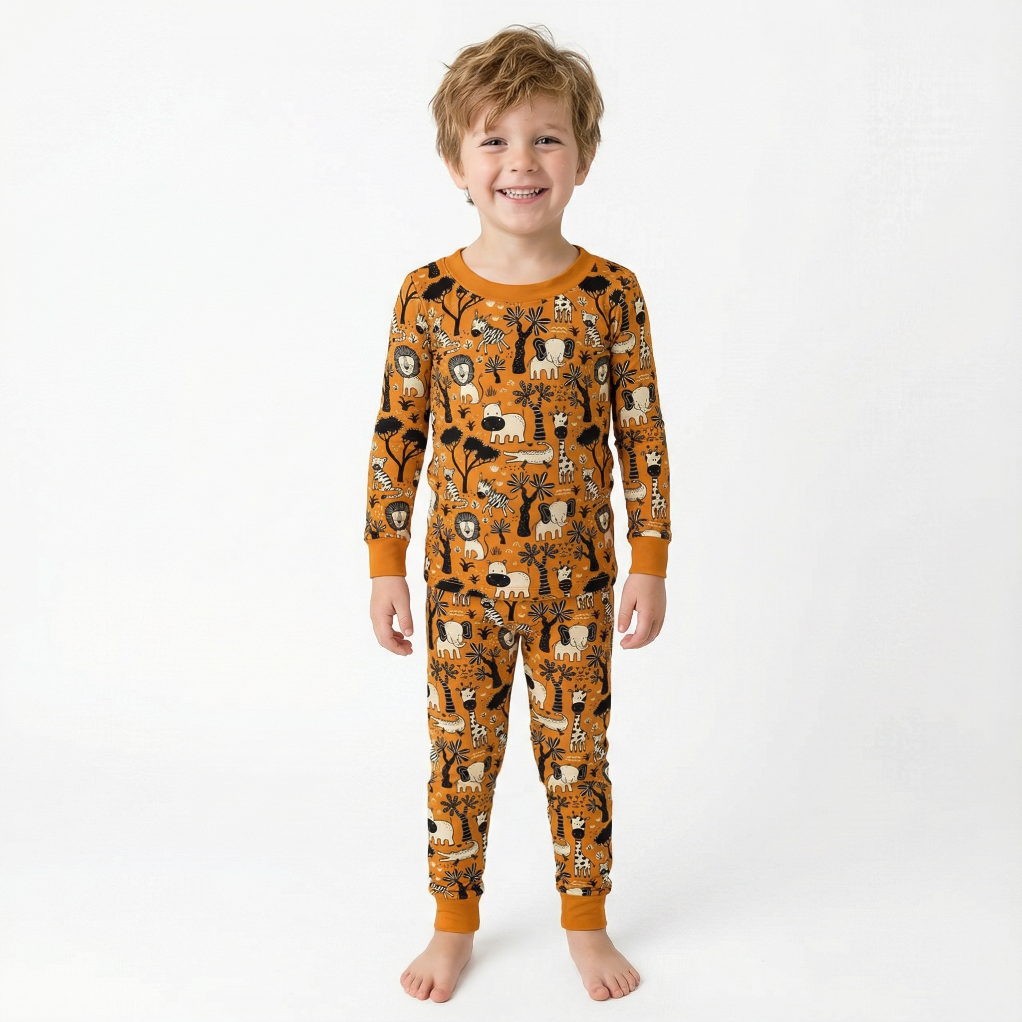 Wild Friends Two-Piece Pajama Set For Kids