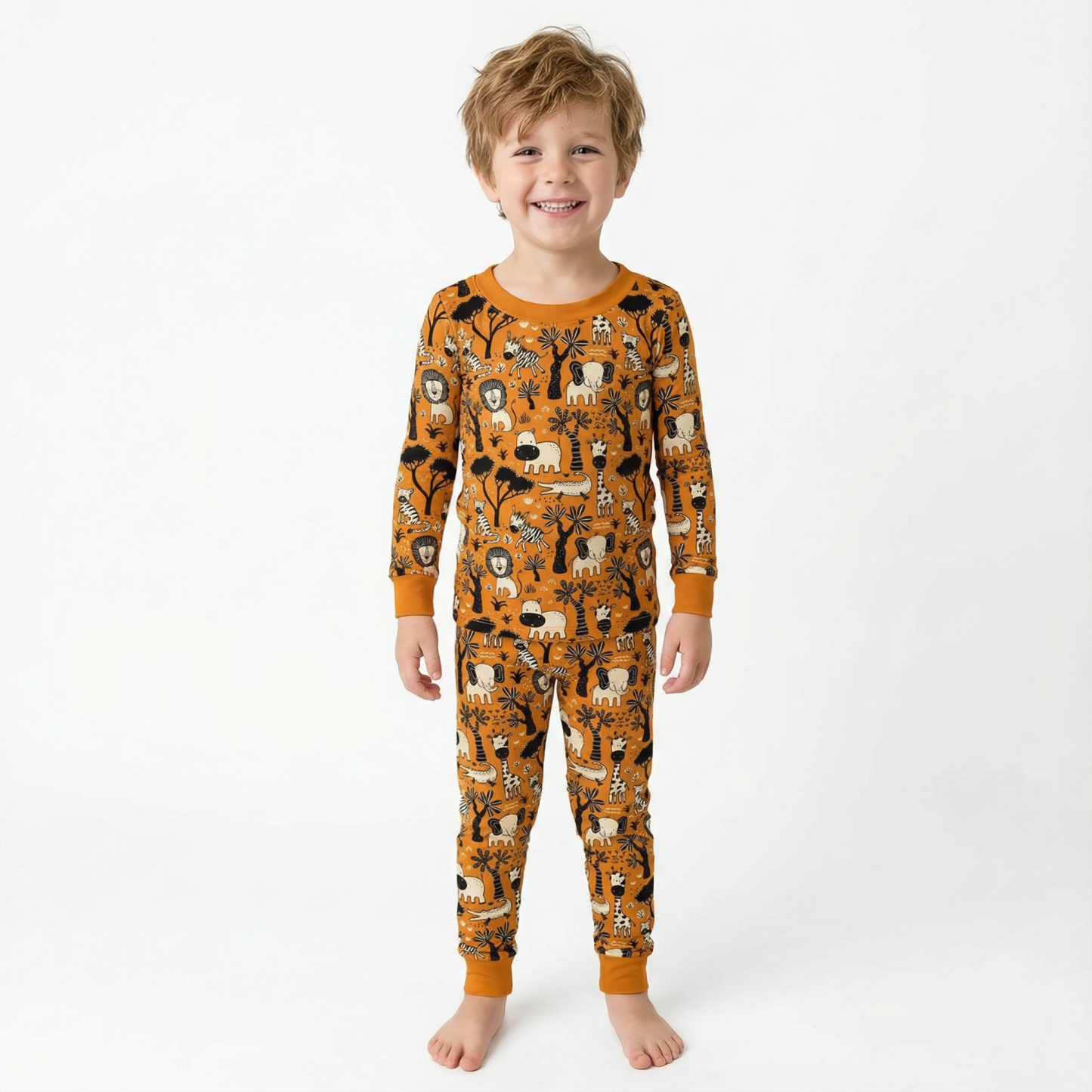 Wild Friends Two-Piece Pajama Set For Kids