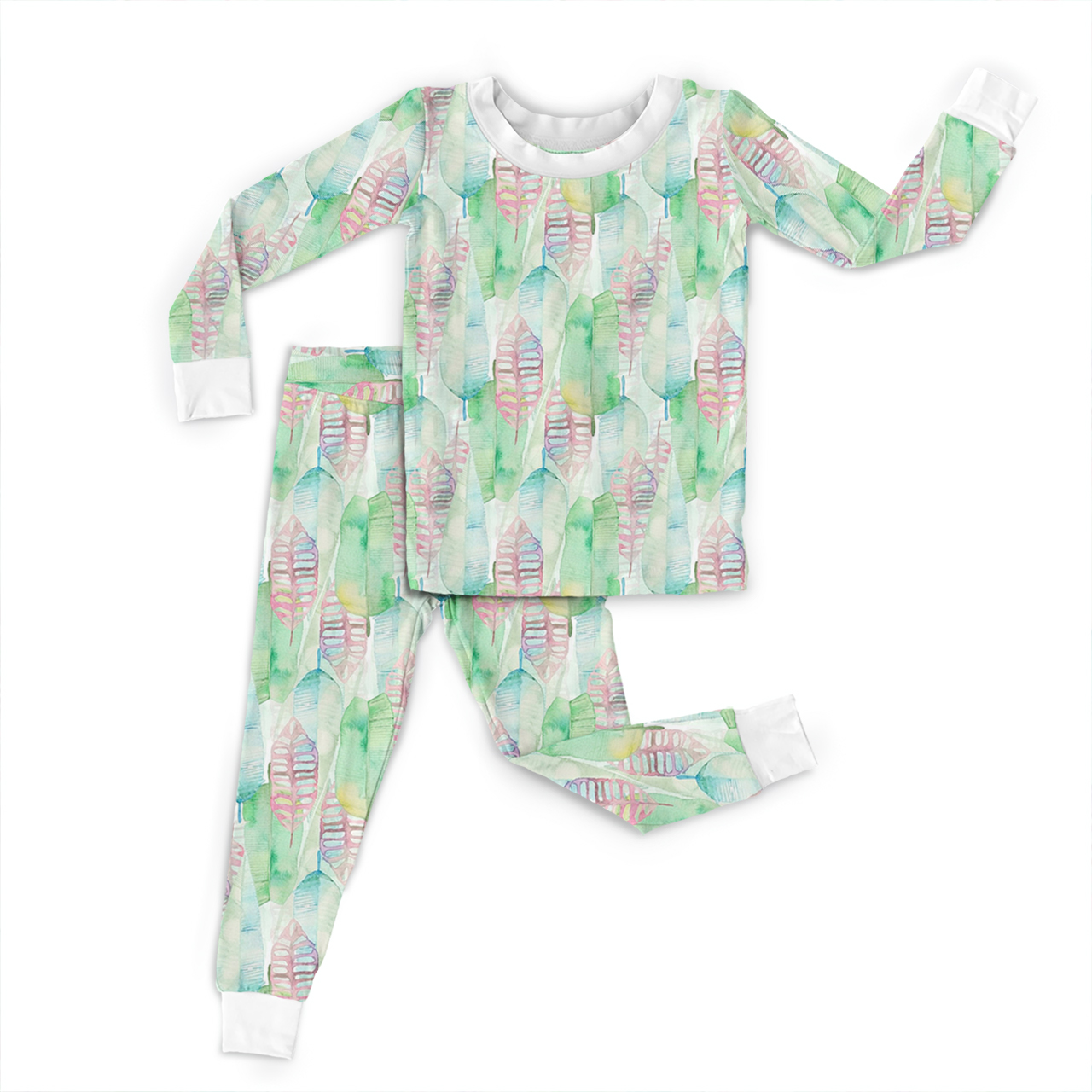 Spring Hues Two-Piece Pajama Set For Kids