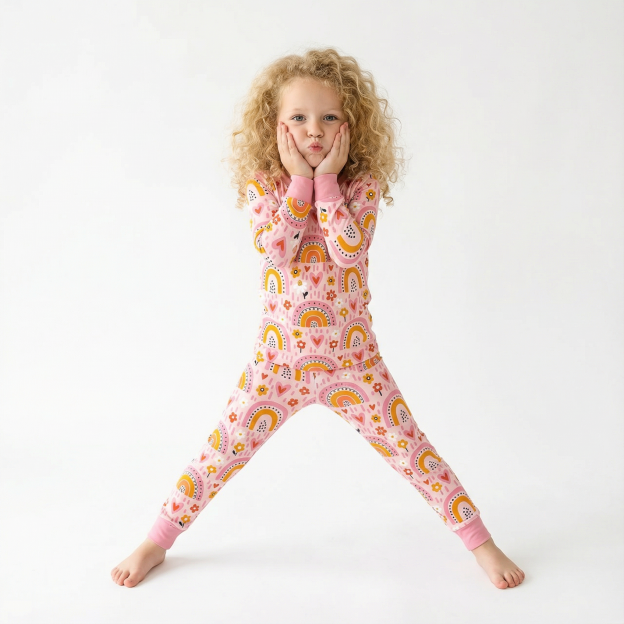 Sweet Rainbow Dreams Two-Piece Pajama Set For Kids