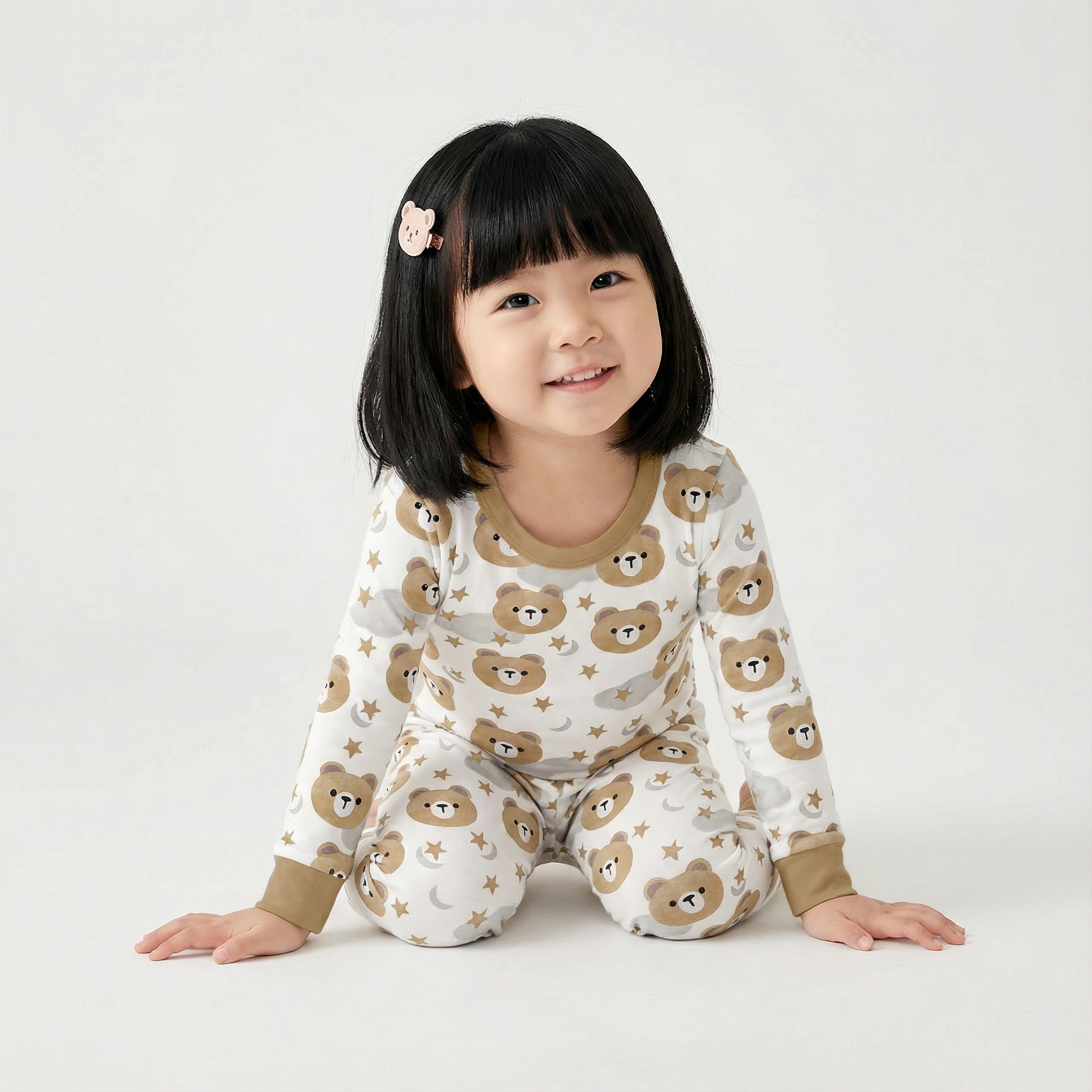 Starry Bear Dreams Two-Piece Pajama Set For Kids