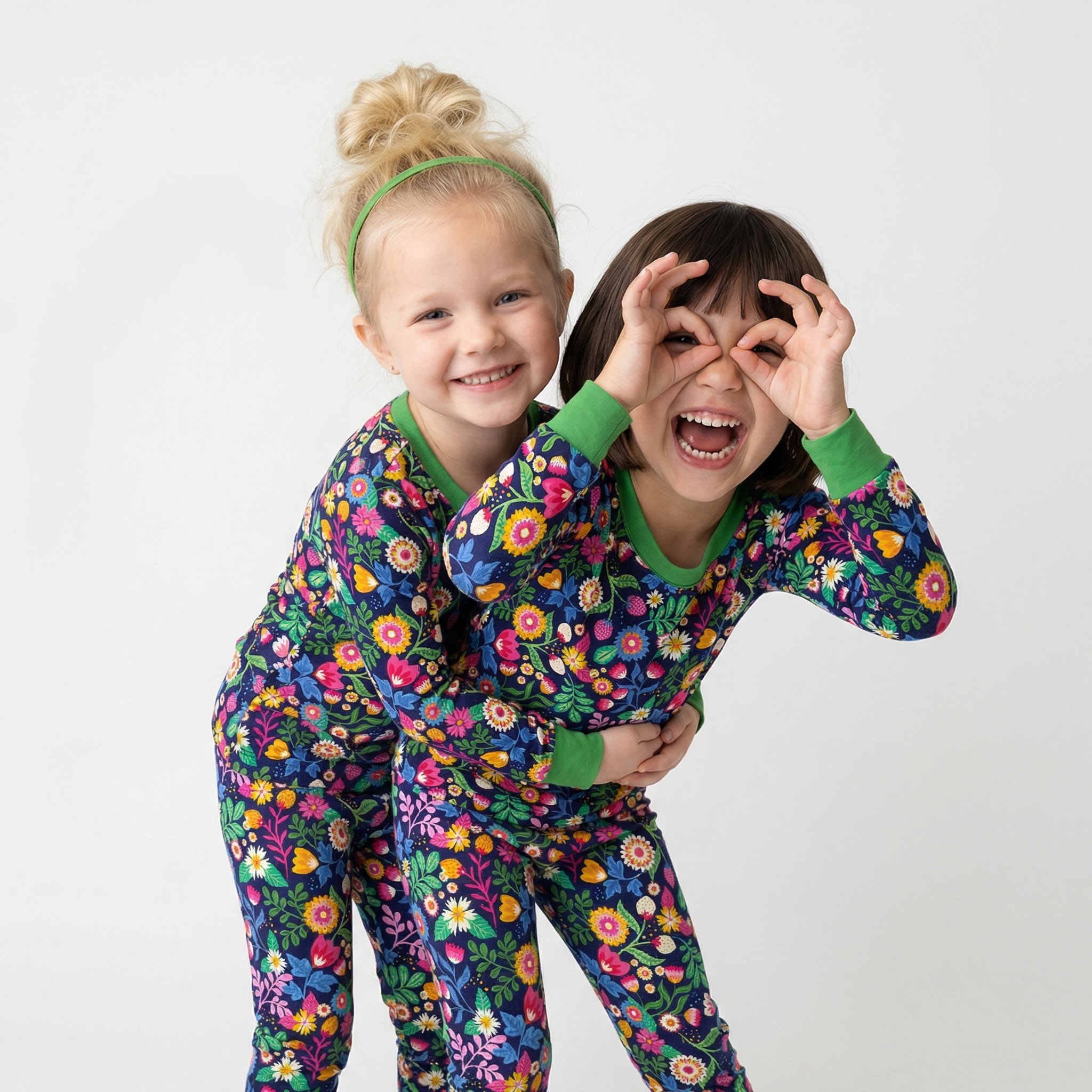 Magical Flower Garden Two-Piece Pajama Set For Kids