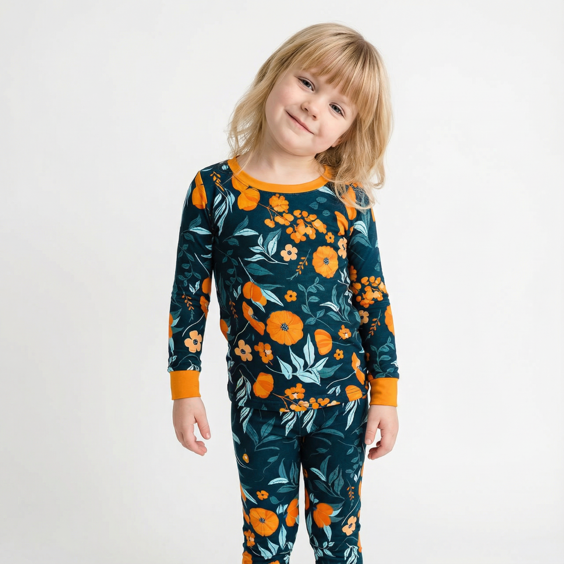 Dreamy Garden Two-Piece Pajama Set For Kids