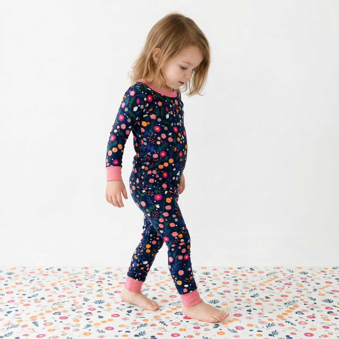 Midnight Garden Two-Piece Pajama Set For Kids