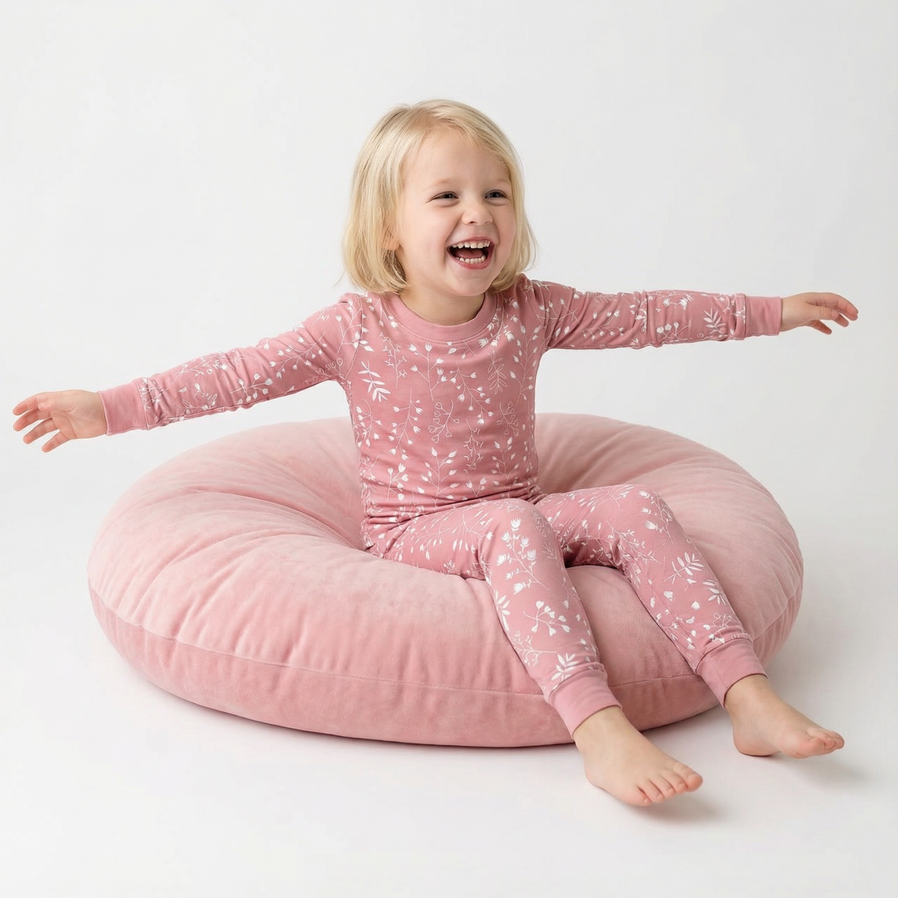 Calm Garden Two-Piece Pajama Set For Kids