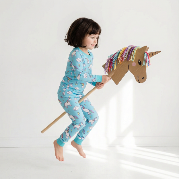 Rainbow Unicorn Two-Piece Pajama Set For Kids