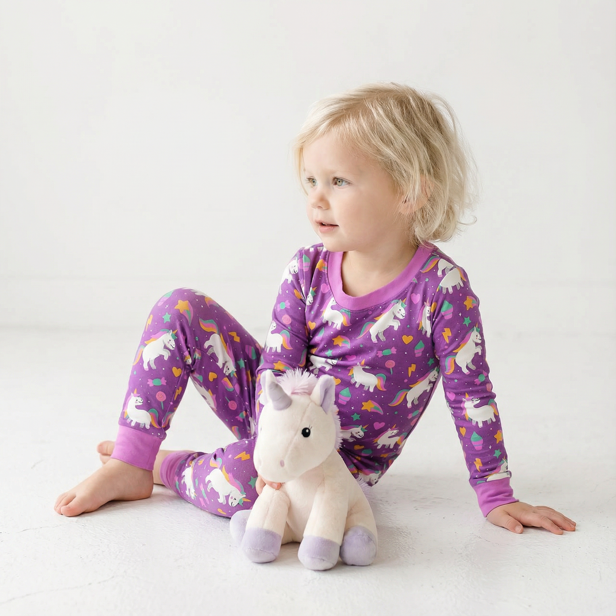 Magical Unicorn Two-Piece Pajama Set For Kids