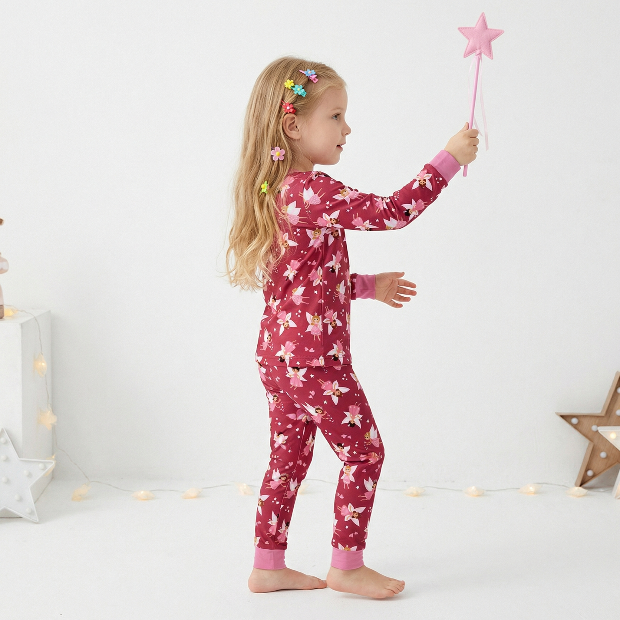 Blossom Fairy Two-Piece Pajama Set For Kids