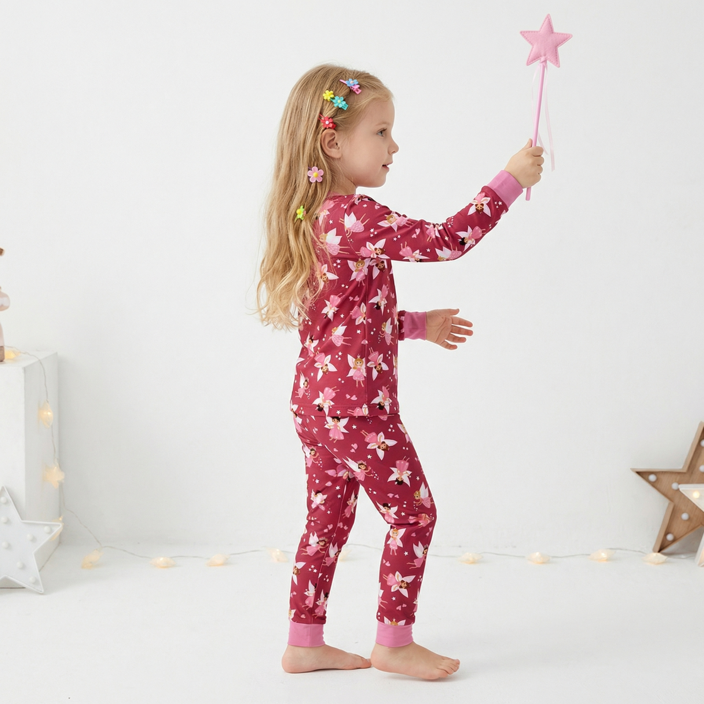 Blossom Fairy Two-Piece Pajama Set For Kids