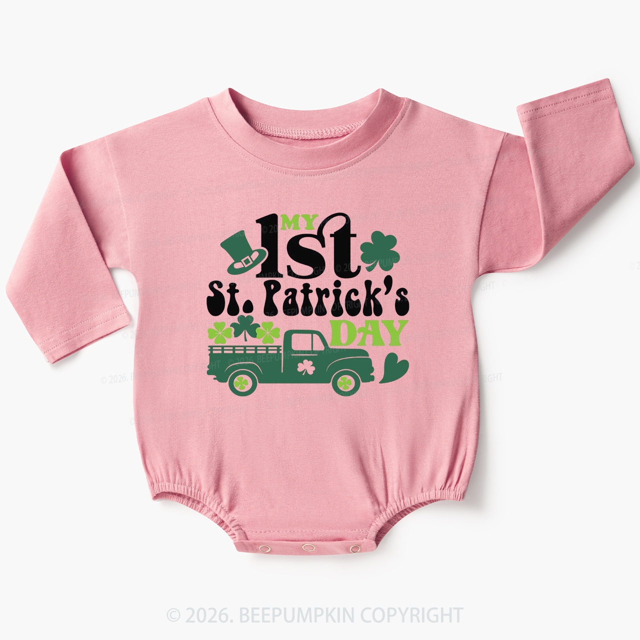 My First St. Patrick's Day Baby Bubble Romper Beepumpkin