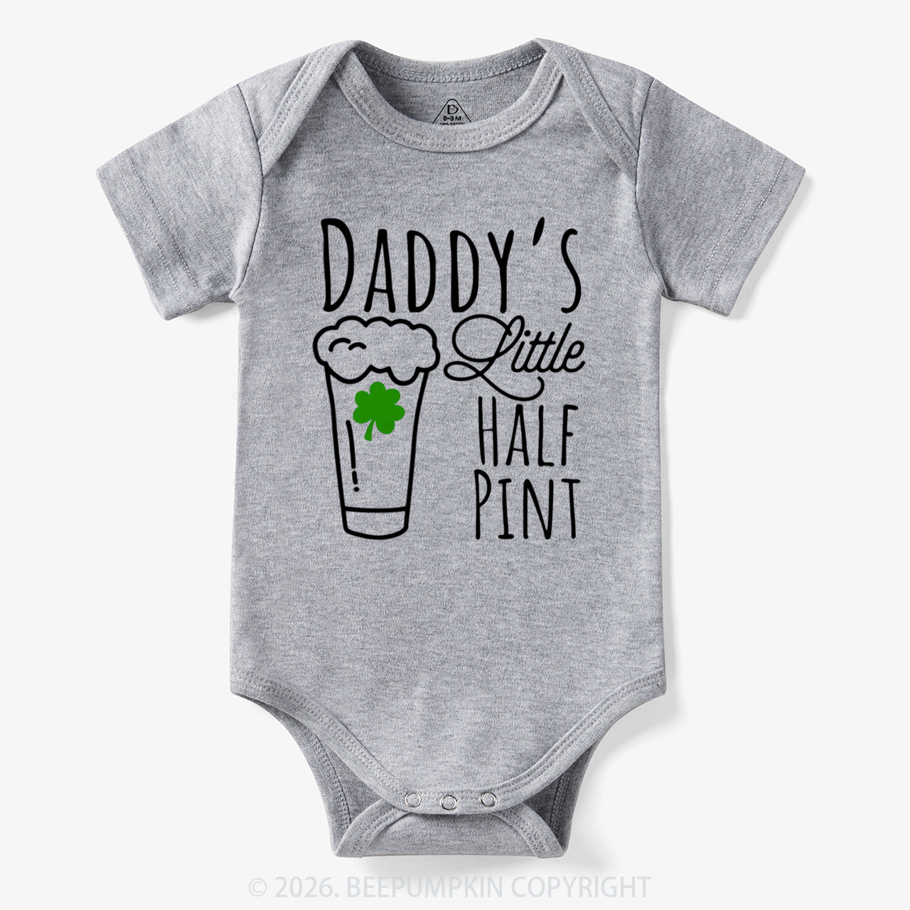 Daddy's Little Half Pint St. Patrick's Day Bodysuit