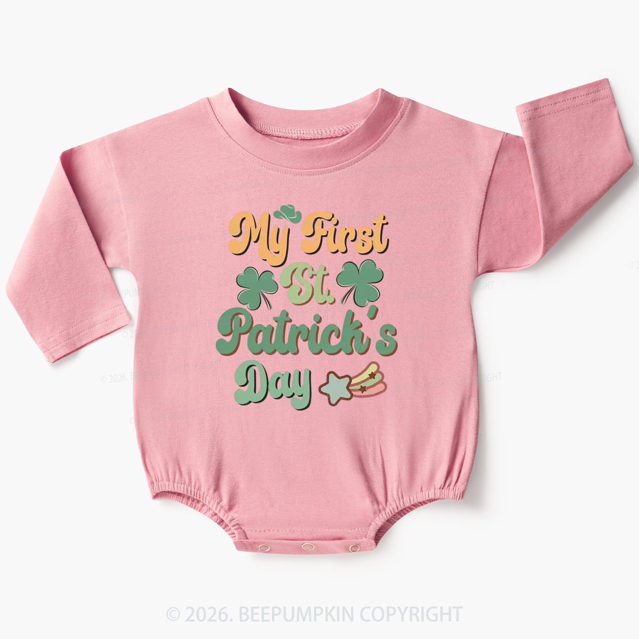 My First St. Patrick's Day Lucky Baby Bubble Romper Beepumpkin