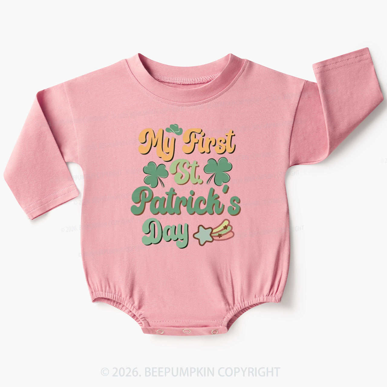 My First St. Patrick's Day Lucky Baby Bubble Romper Beepumpkin