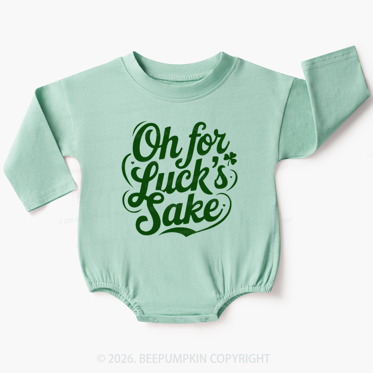 Oh For Luck’s Sake St. Patrick's Day Baby Bubble Romper Beepumpkin