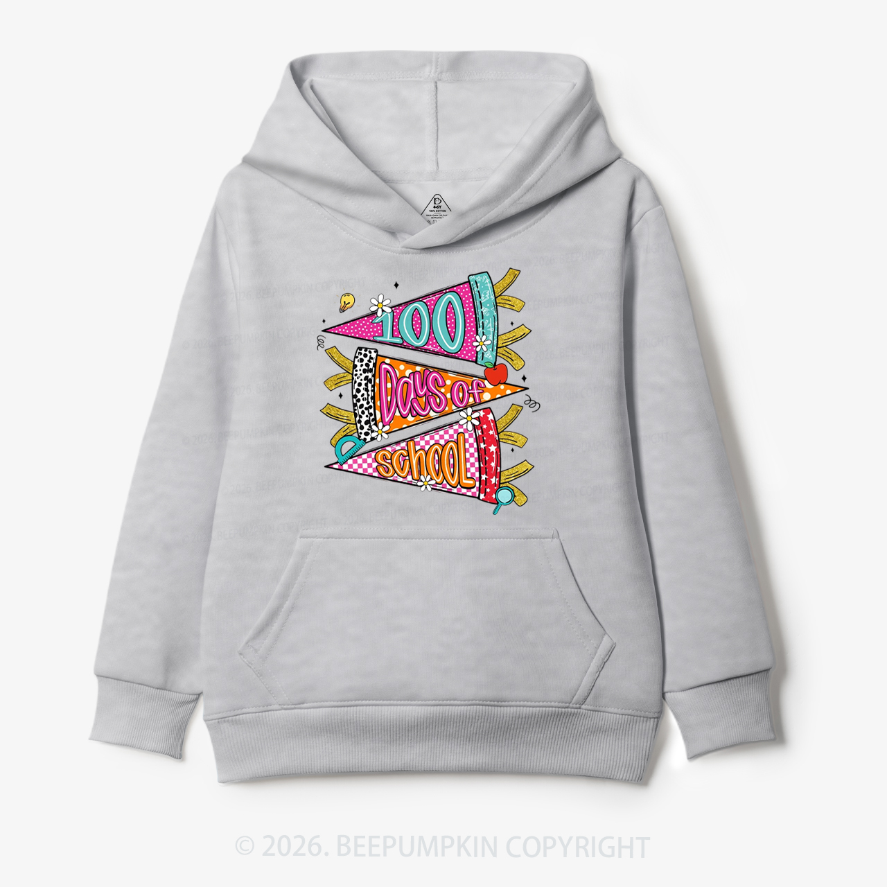 100 Days of School Coquette Bow Pencil Toddler&Kid's Hoodies