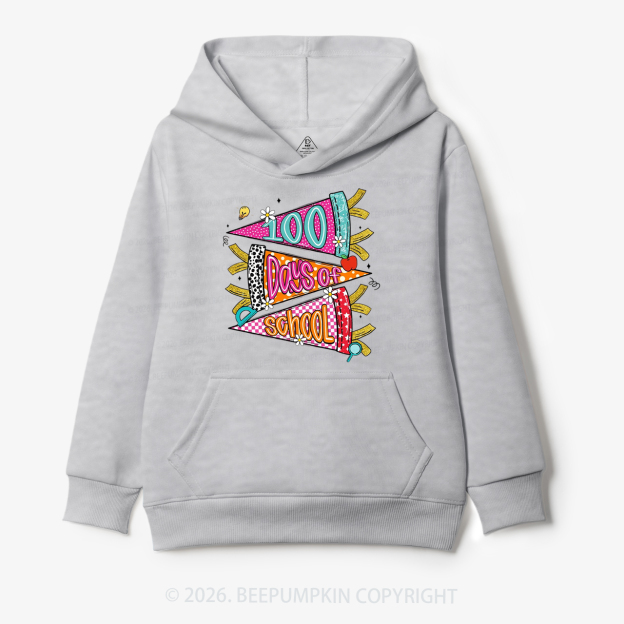 100 Days of School Coquette Bow Pencil Toddler&Kid's Hoodies