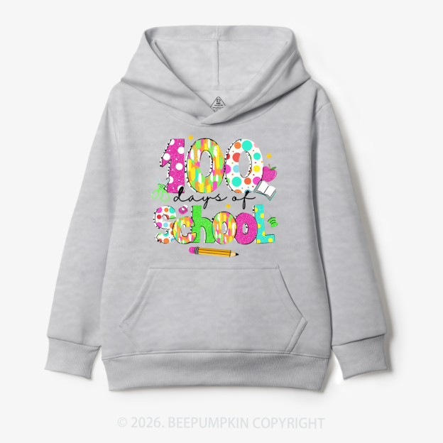 Colorful 100 Days of School Toddler&Kid's Hoodies
