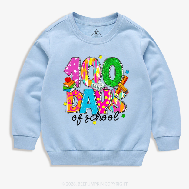 Bright & Fun 100 Days of School Toddler&Kid's Sweatshirt