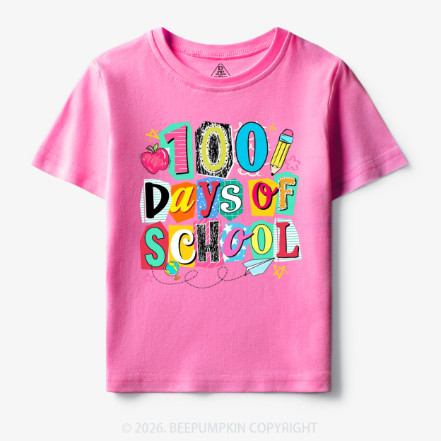 Color Pop 100 Days of School Toddler&Kid's Tees