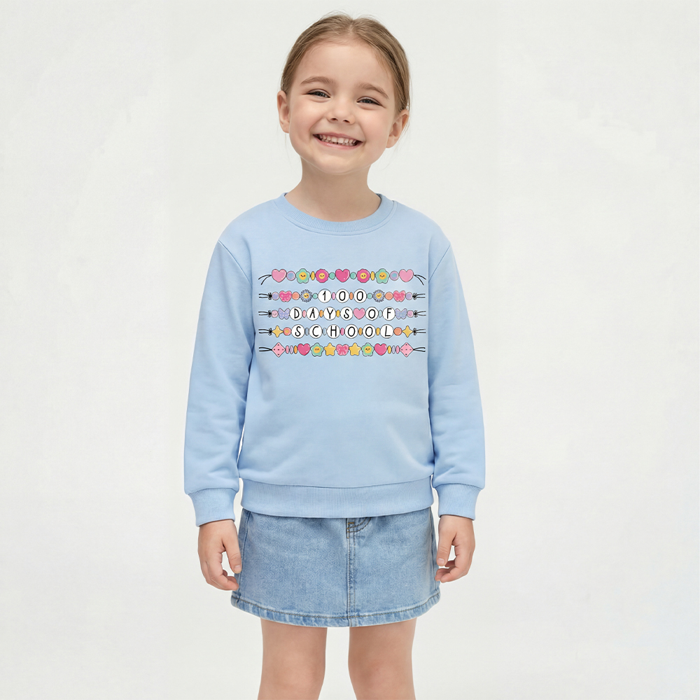 100 Days of School Beaded Bracelet Toddler&Kid's Sweatshirt