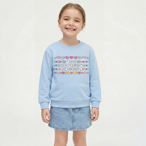 100 Days of School Beaded Bracelet Toddler&Kid's Sweatshirt
