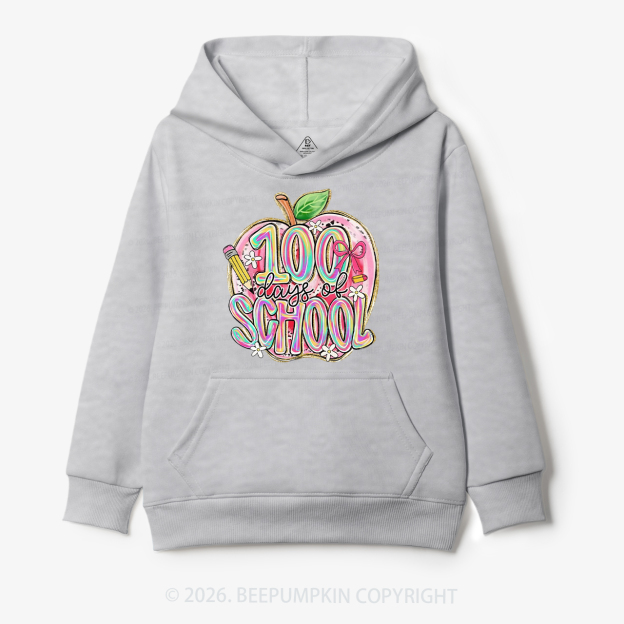 Pink Apple 100 Days of School Toddler&Kid's Hoodies