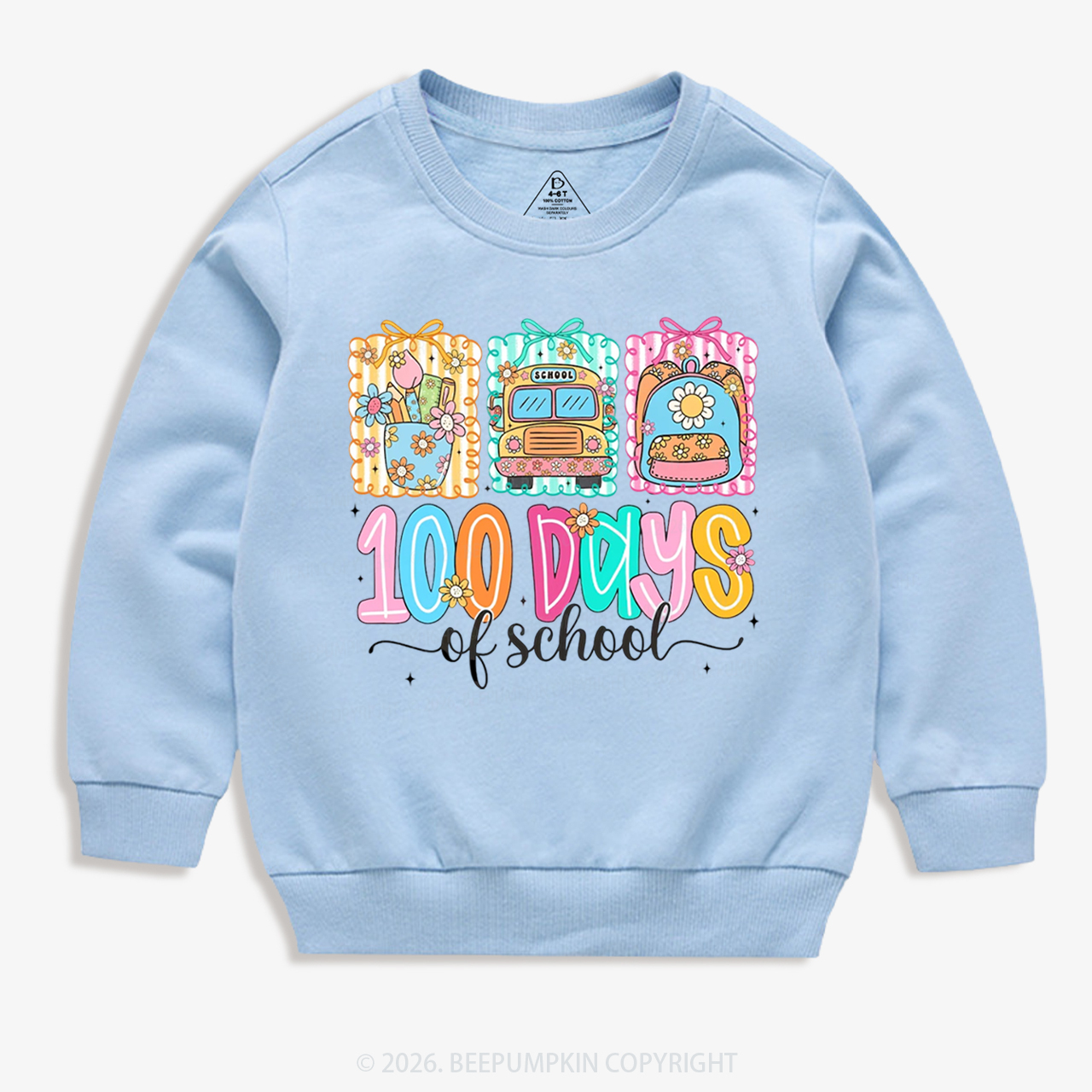Classroom Art 100 Days of School Toddler&Kid's Sweatshirt