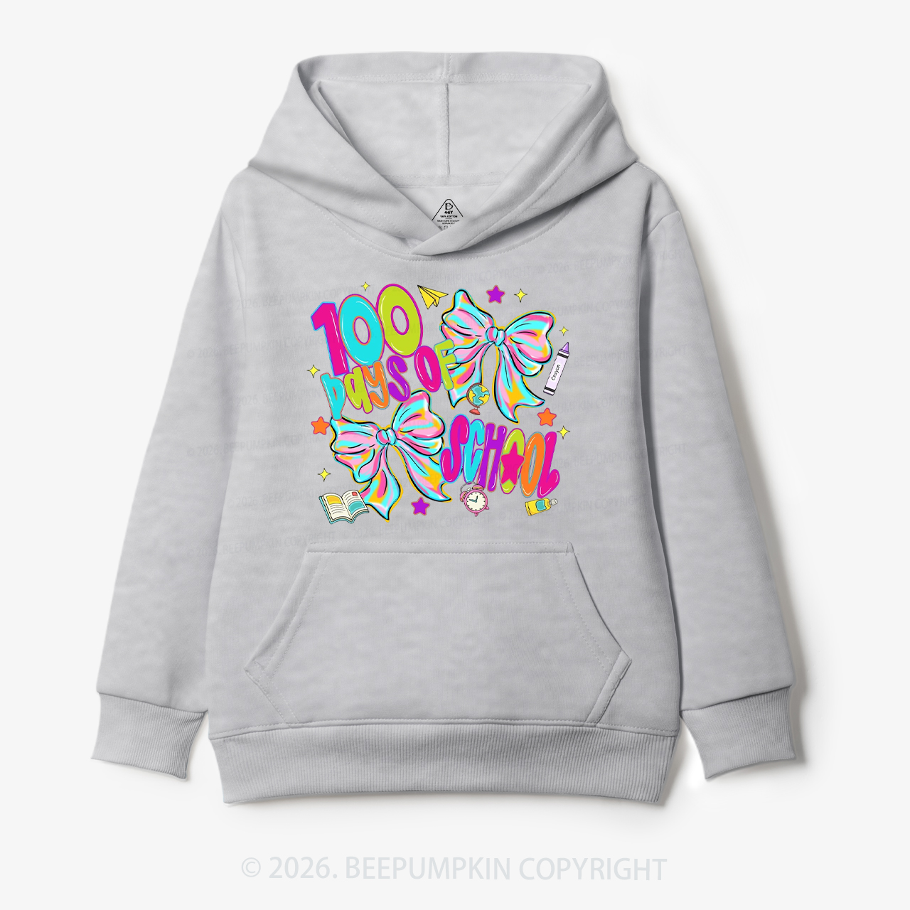 Bow Celebration 100 Days of School Toddler&Kid's Hoodies