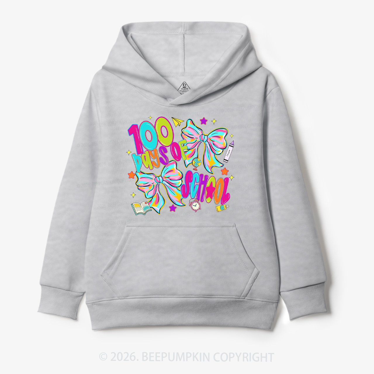 Bow Celebration 100 Days of School Toddler&Kid's Hoodies