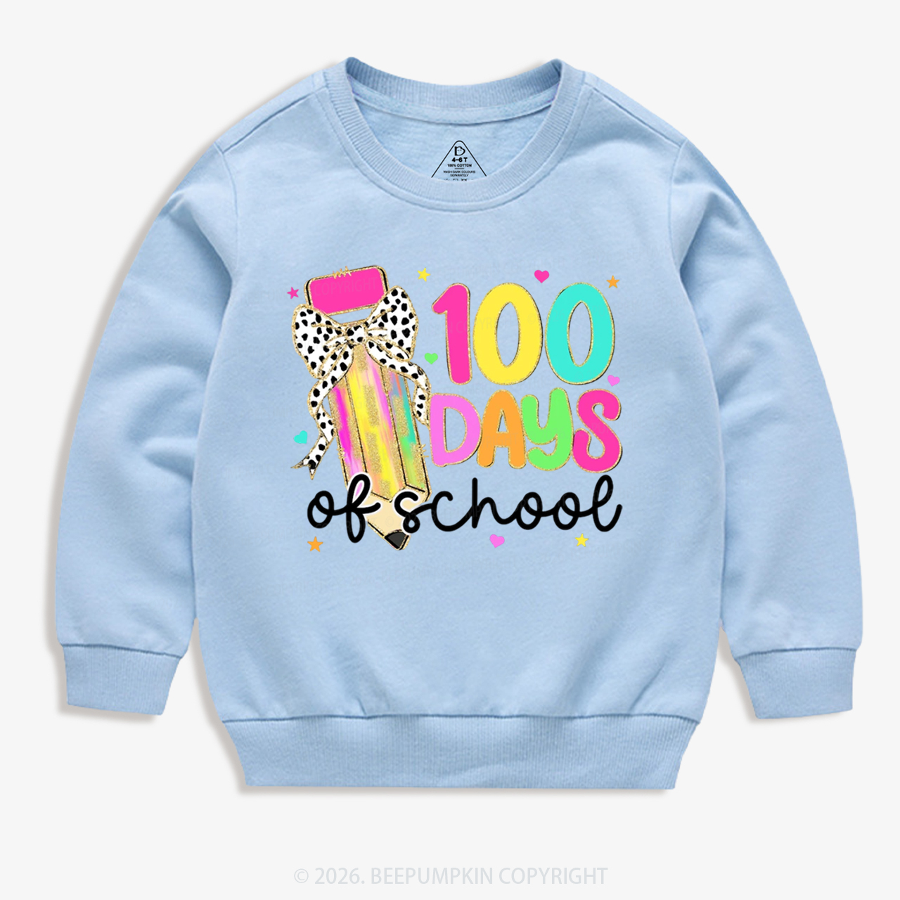 Pink Pencil Celebration 100 Days of School Toddler&Kid's Sweatshirt