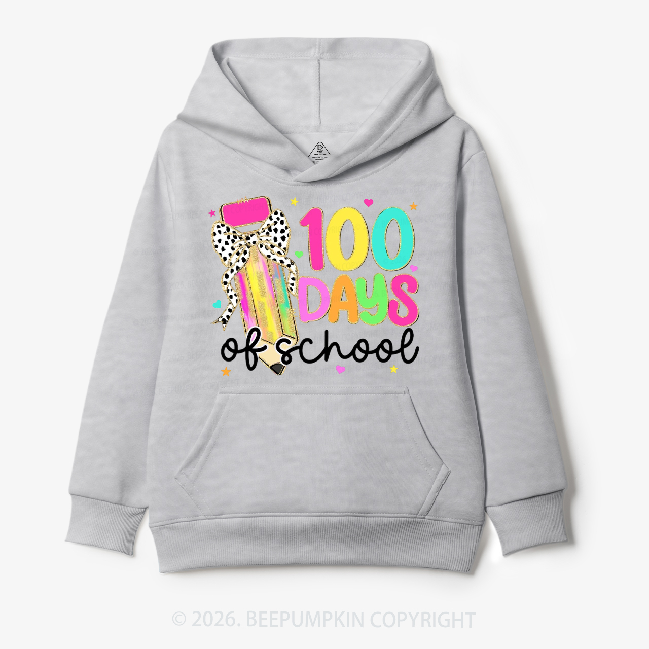 Pink Pencil Celebration 100 Days of School Toddler&Kid's Hoodies
