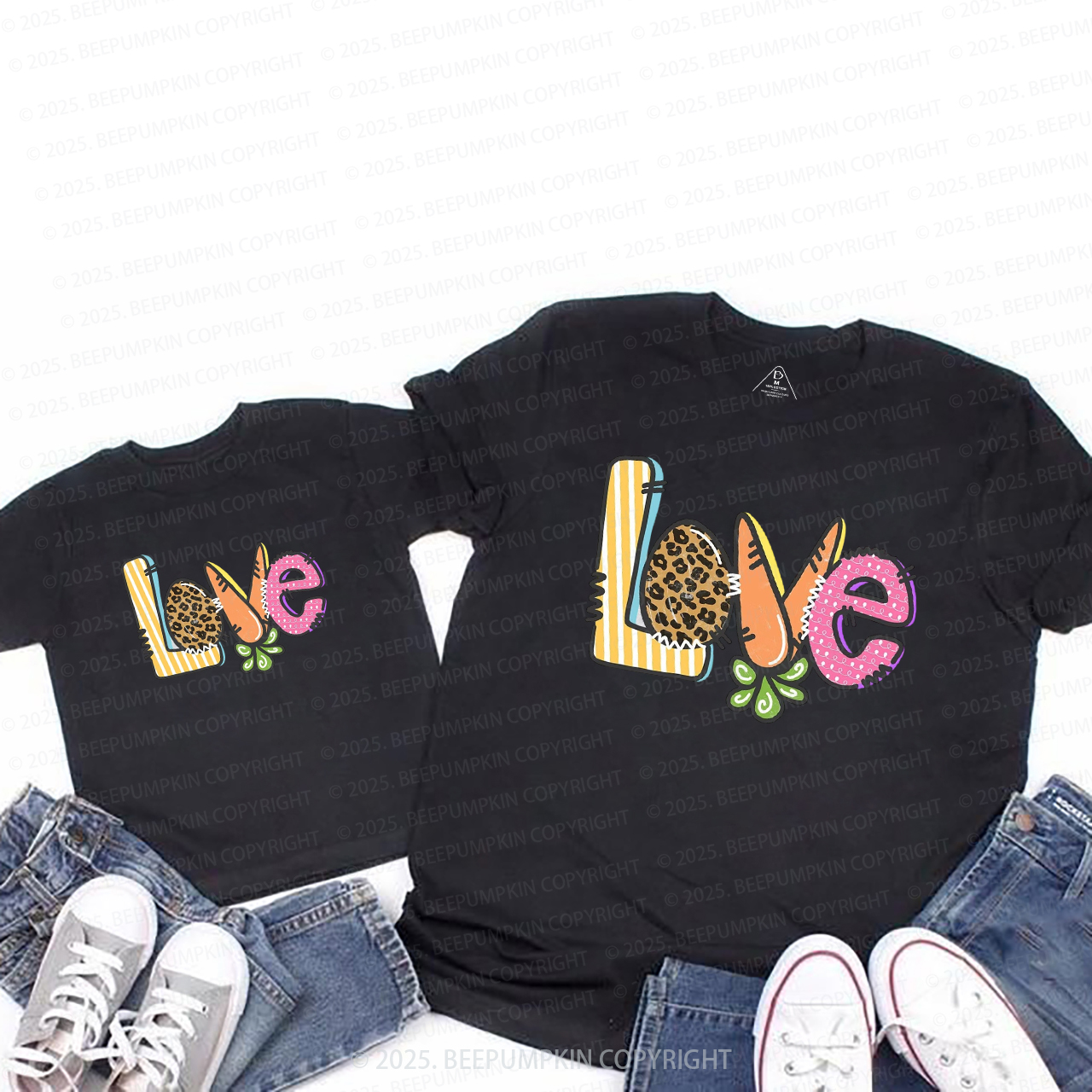 Easter Carrot Love Mom&Me Matching Tees