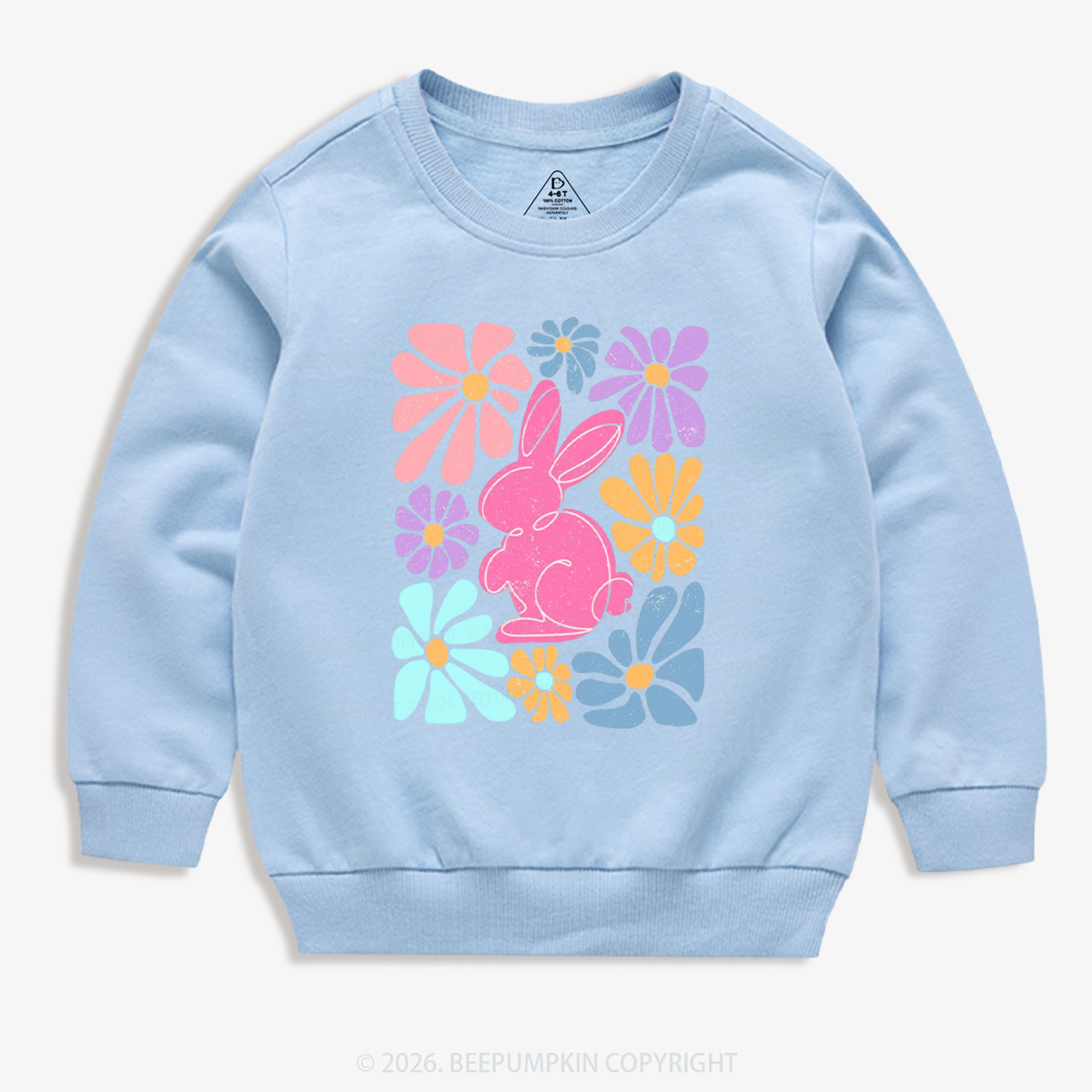 Easter Bunny Floral Kid's Sweatshirt