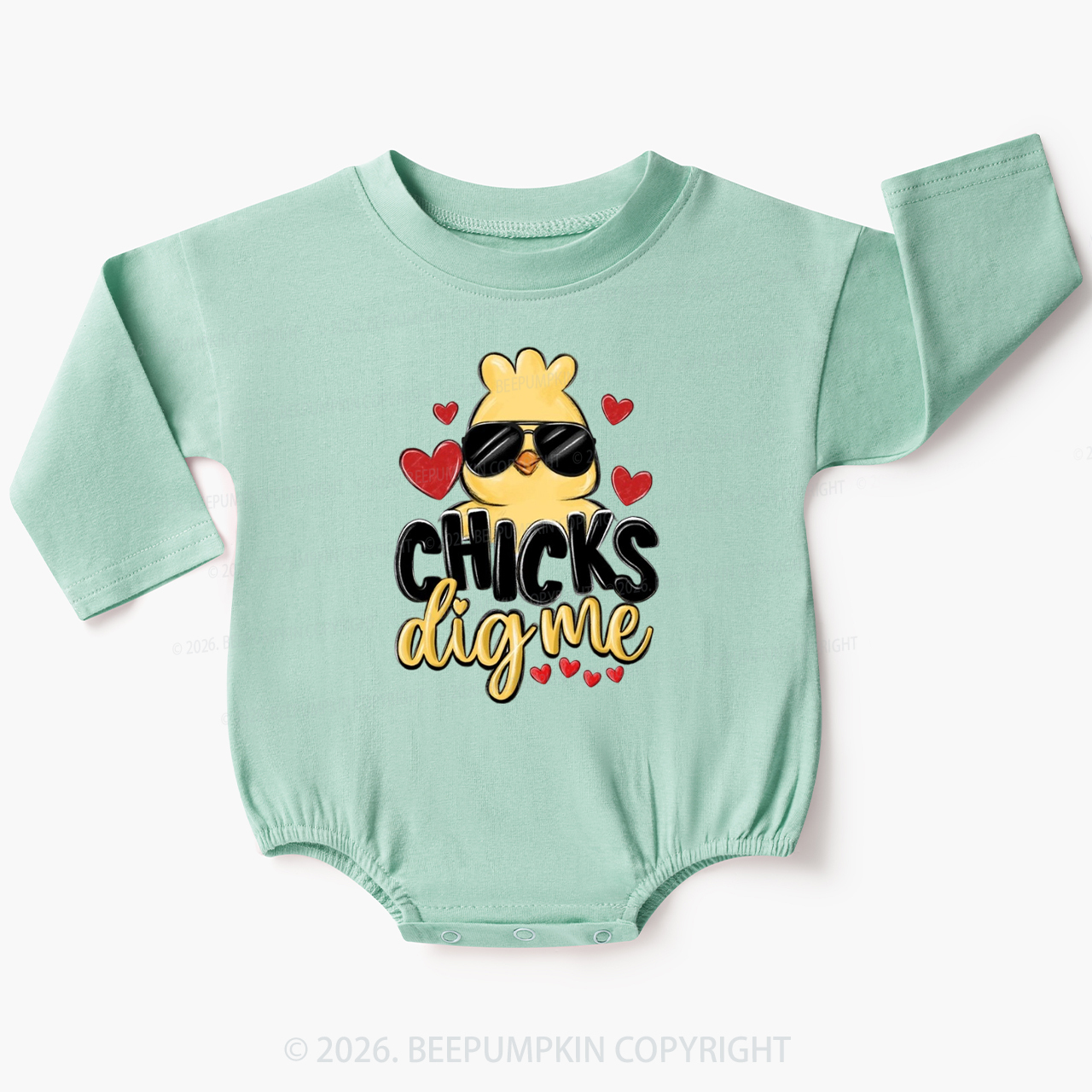 Chicks Dig Me Easter Baby Bubble Romper