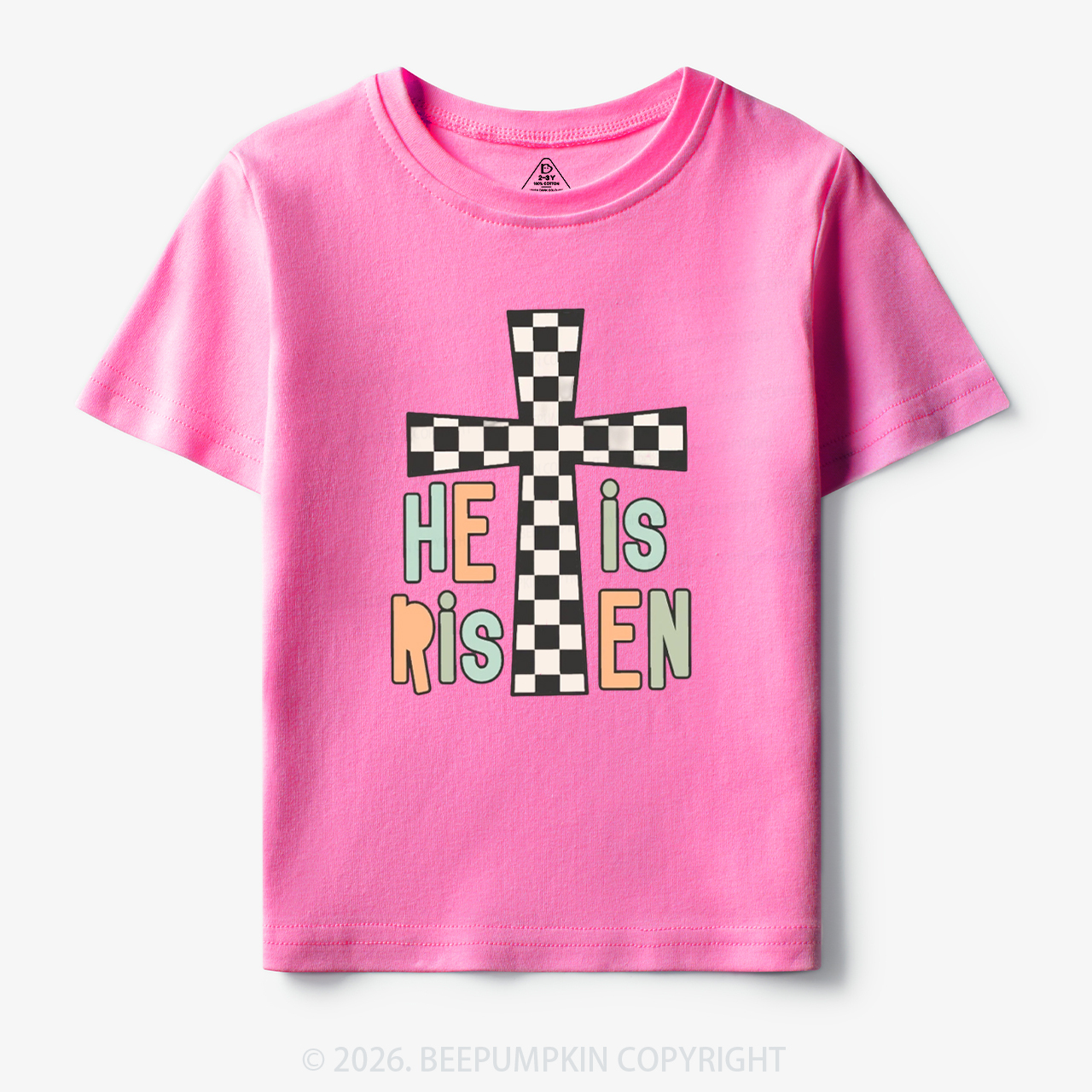 He Is Risen Easter Trendy Christian Toddler&Kid's Tees