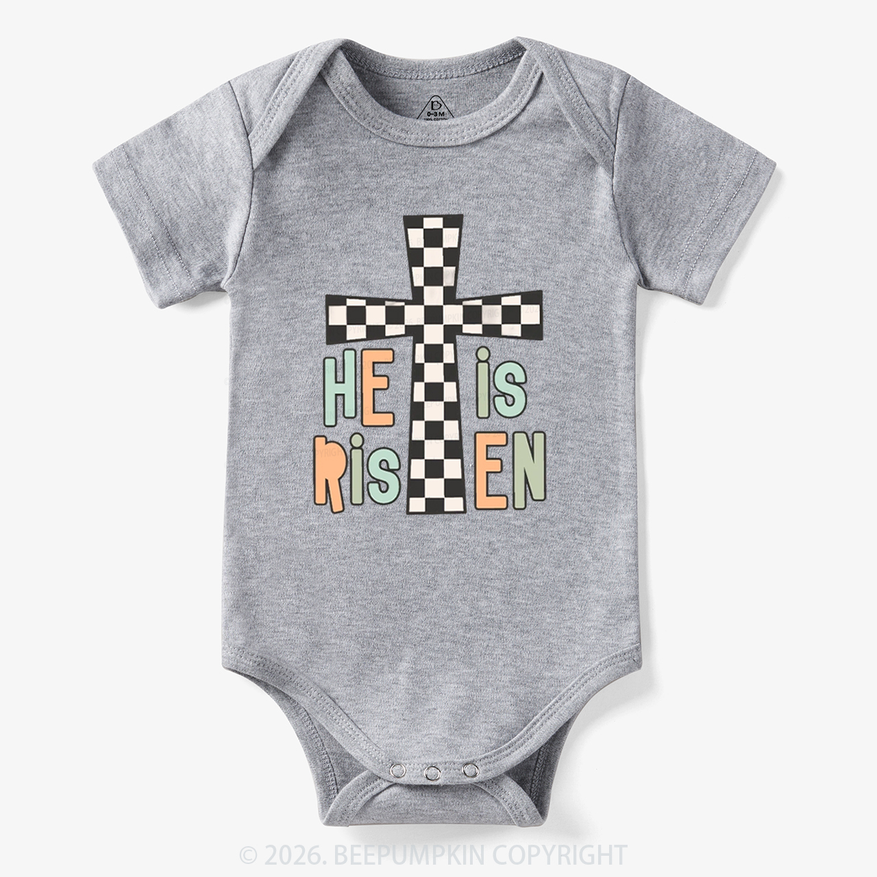 He Is Risen Easter Trendy Christian Bodysuit