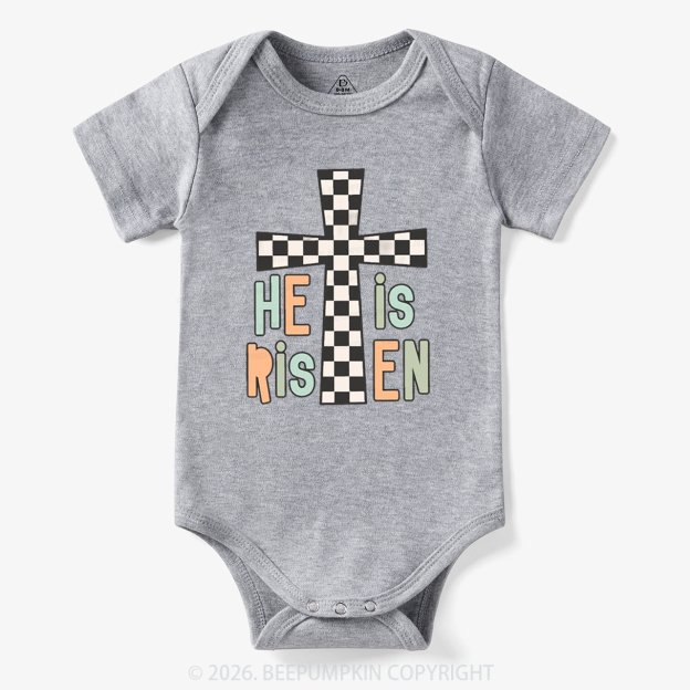 He Is Risen Easter Trendy Christian Bodysuit