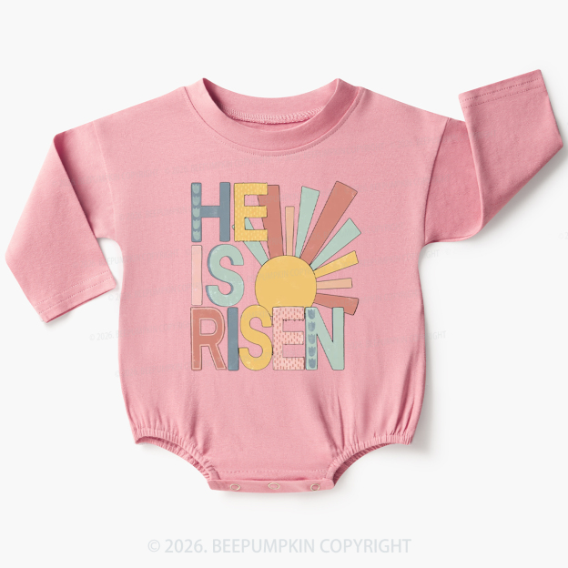 He Is Risen Love Like Jesus Easter Baby Bubble Romper