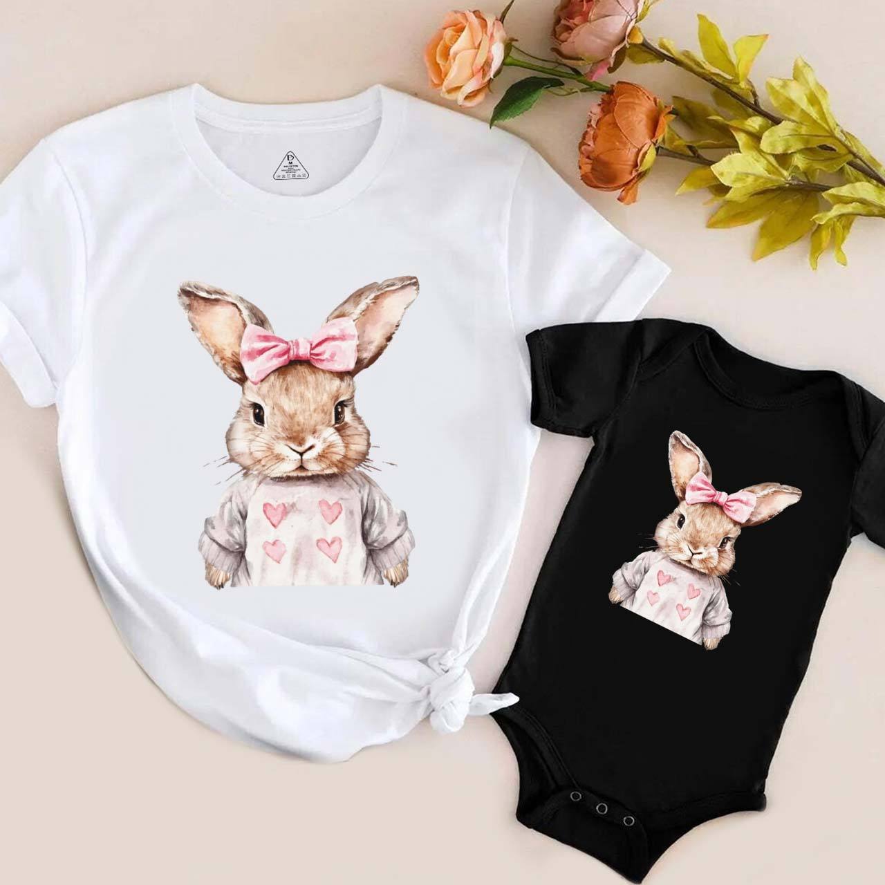 Sweet Bow Bunny Easter Mom&Me Matching Tees