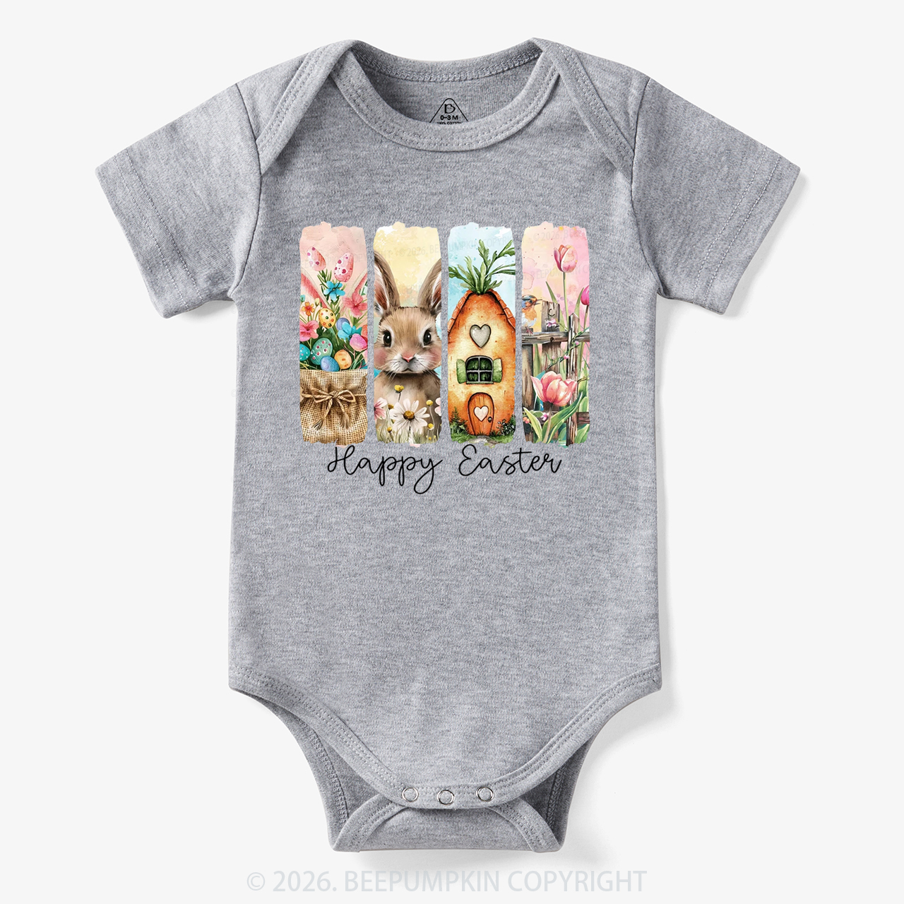 Happy Easter Floral Spring Bodysuit