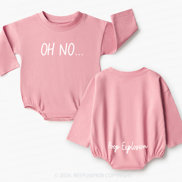 Oh No Poop Explosion Baby Bubble Romper 7