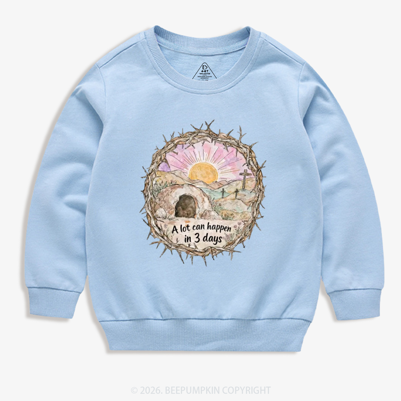 A Lot Can Happen in 3 Days Christian Kid's Sweatshirt